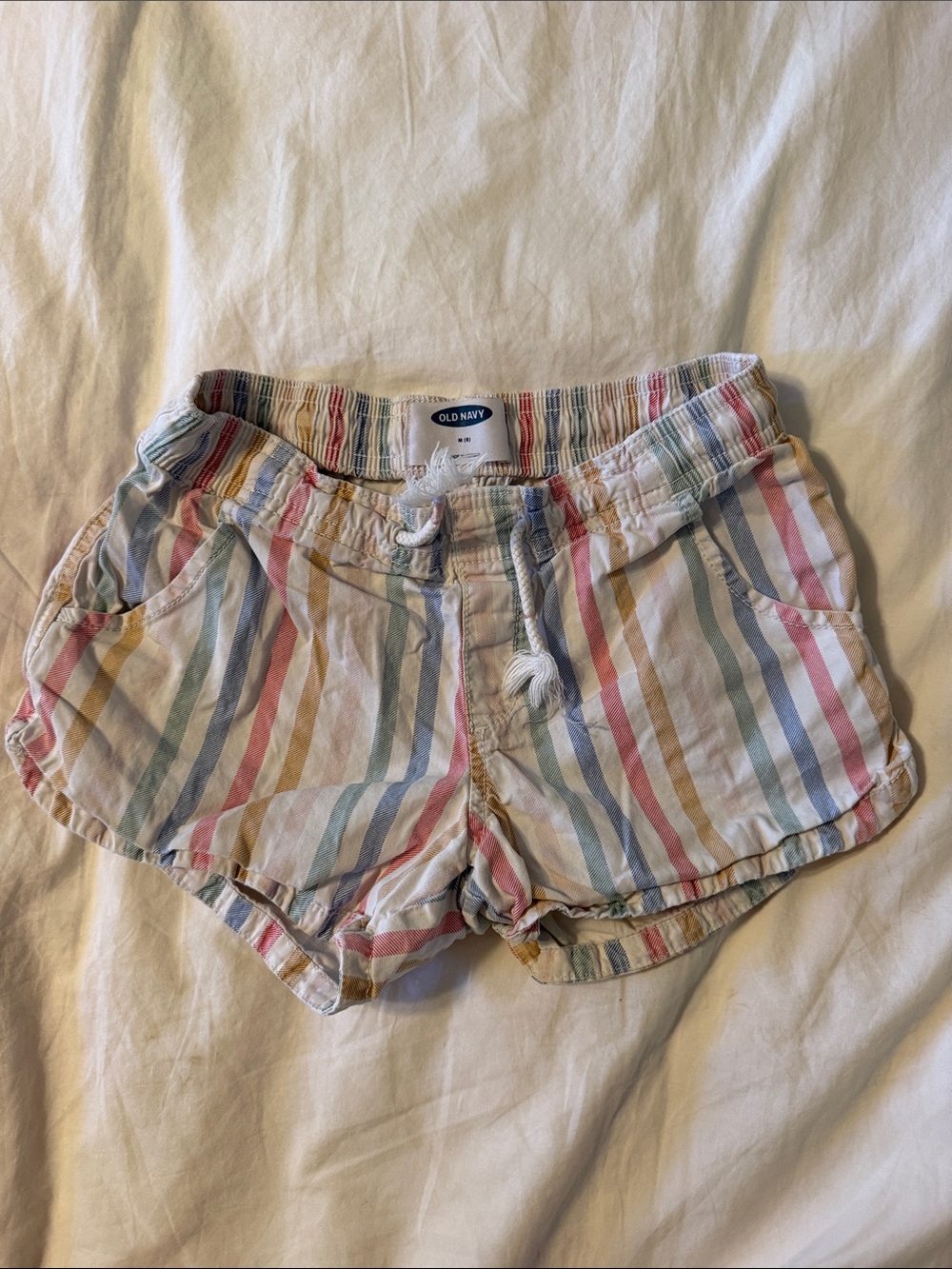 Old Navy Pastel Multistripe Drawstring Athletic Shorts